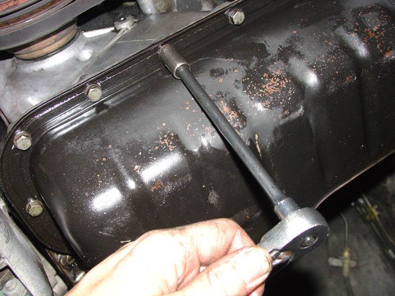 Remove Oil Pan And Gasket