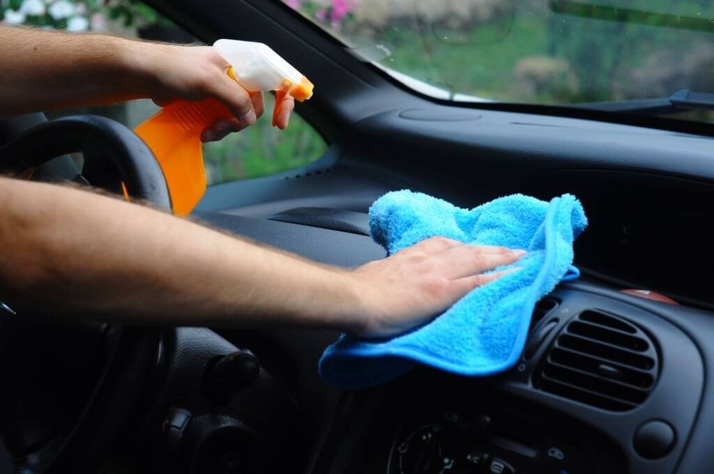Cleaning the car inside