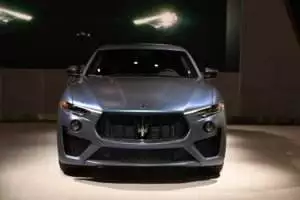 Maserati Levante GTS ONE OF ONE features “Blue Astro” tri-coat exterior paint with a matte finish.